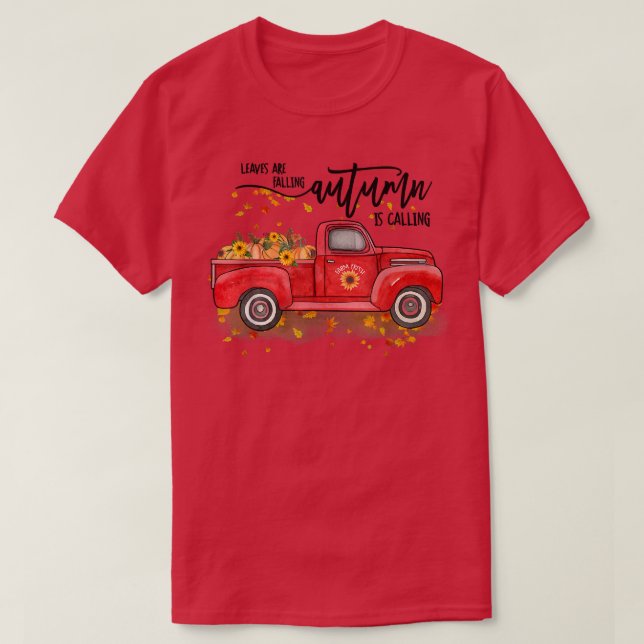 T-shirt Les feuilles Tombent L'Automne Appelle, Automne Ro (Design devant)