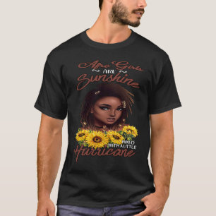 T-shirt Les Filles Afro Sont Brillantes Mélangées Avec Un 