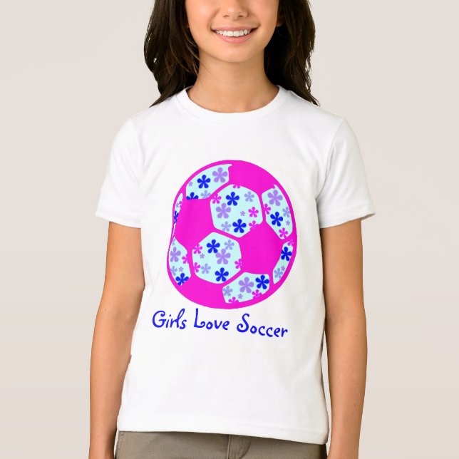 T-shirt Les filles aiment le football (Devant)