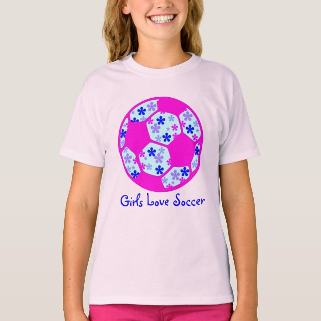 T-shirt Les filles aiment le football (Devant)