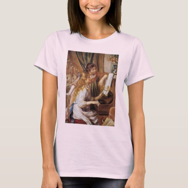 T-shirt Les filles au piano (Devant)