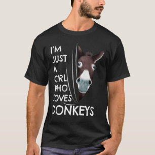 T-shirt Les Filles D'Âne Les Femmes S'Habillent Juste Une 