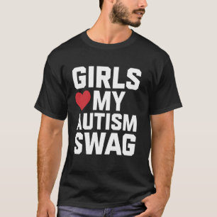 T-shirt Les filles de l'autisme swag aiment mon mois de la