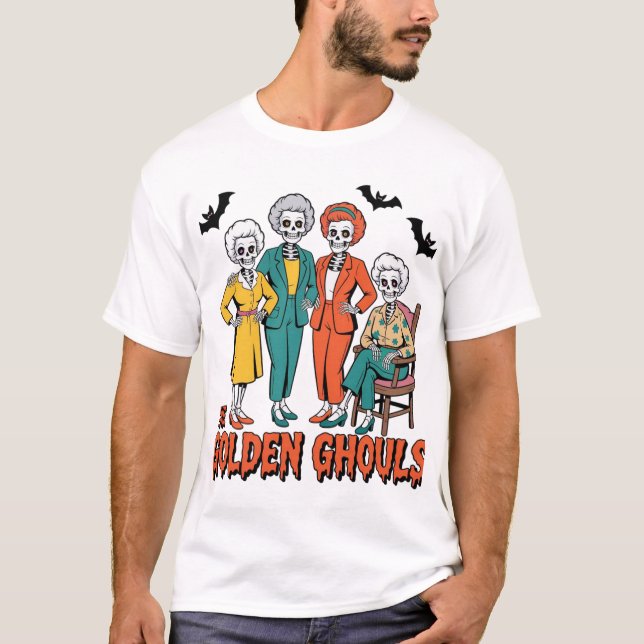 T-shirt Les filles des Gouls d'or - Drôle Halloween parodi (Devant)