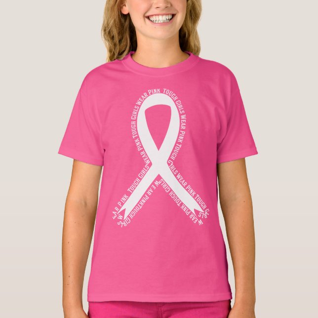 T-shirt Les Filles Dures Portent Une Sensibilisation Au Ca (Devant)