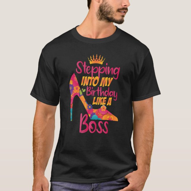 T-shirt Les filles entrent dans mon anniversaire comme un  (Devant)