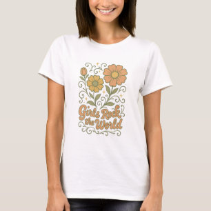 T-shirt Les filles font bouger le monde Citation féministe