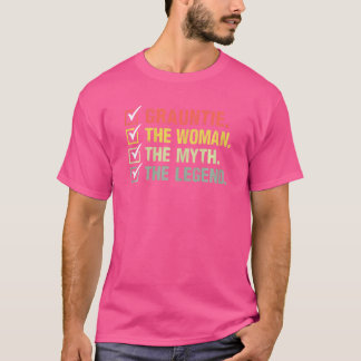 T-shirt Les Filles Grauntie La Femme Le Mythe La Légende R