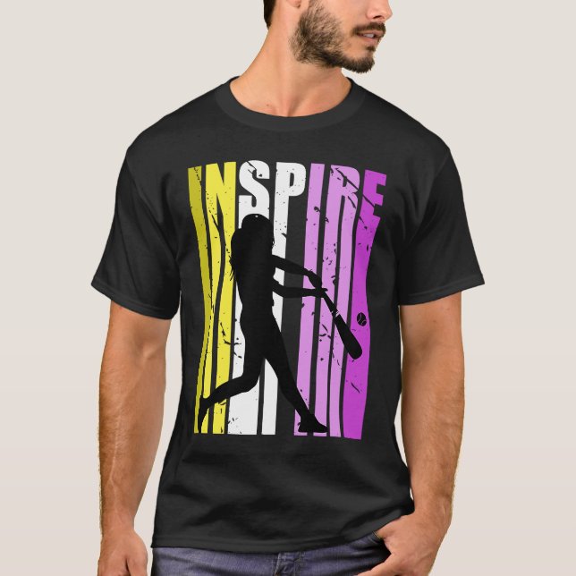 T-shirt Les Filles Inspirent L'Entraîneur De Baseball Anni (Devant)