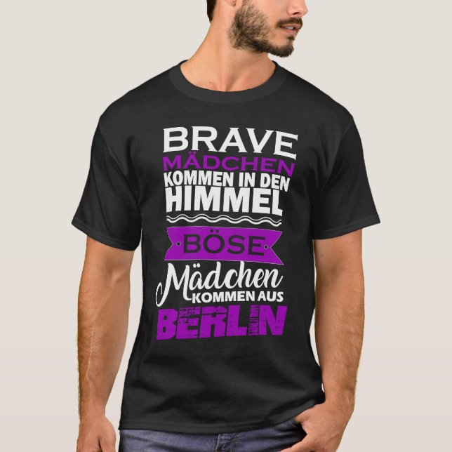 T-shirt Les filles mal viennent de Berlin I Girlie (Devant)