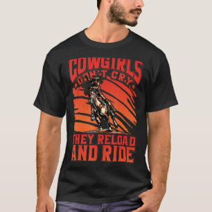 T-shirt Les filles ne pleurent pas qu'elles se rechargent 