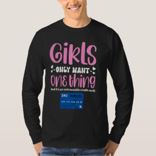 T-shirt Les Filles Ne Veulent Qu'Une Seule Chose De Carte