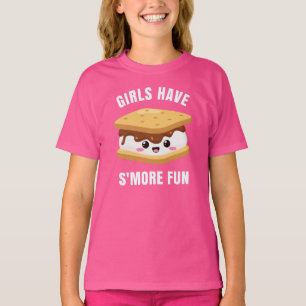 T-shirt Les Filles Ont S'MORE Amusement - Camping Marshmal