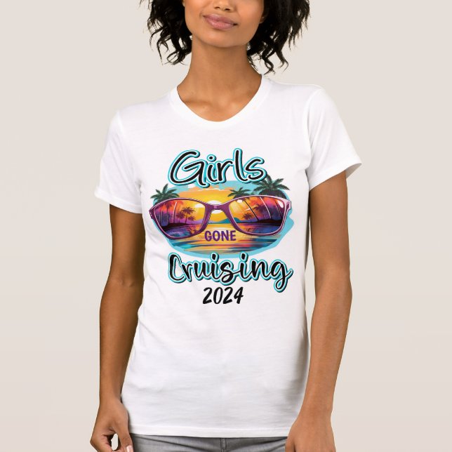 T-shirt Les Filles Partent Croisières Correspondantes Chem (Devant)