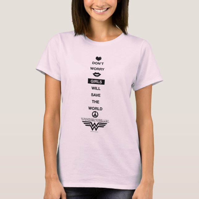 T-shirt Les Filles Sauveront Le Monde Merveilleuse Femme G (Devant)