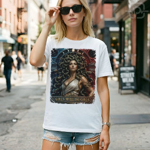 T-shirt Les Filles Seront Des Filles Art Féministe Méduse 