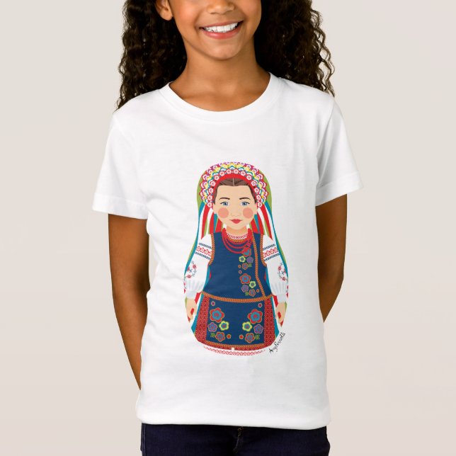 T-Shirt Les filles ukrainiennes de Matryoshka (Devant)