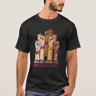 T-shirt Les Filles Veux Juste Avoir Des Droits Fondamentau