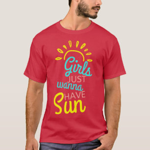 T-shirt Les Filles Veux Juste Avoir Le Soleil Fun Été Amou