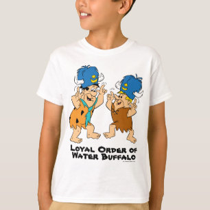 T-shirt Les Flintstones   Fred et Buffalo d'eau de prise
