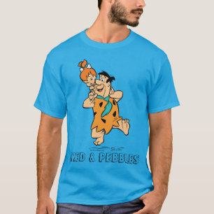 T-shirt Les Flintstones   Fred et Flintstone de cailloux