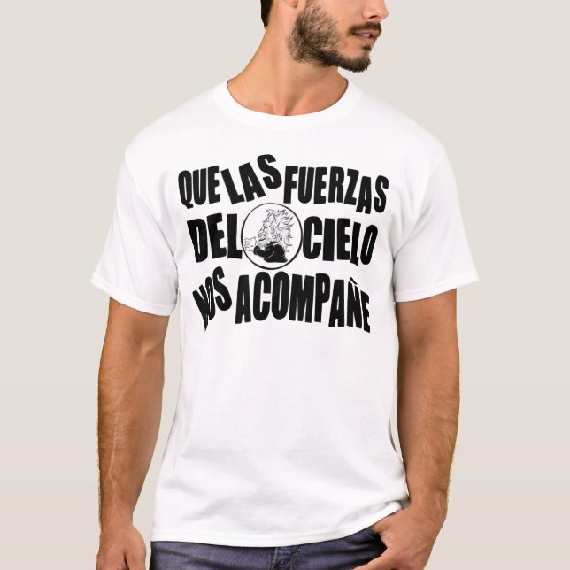 T-shirt Les Forces Du Ciel Javier Milei Leon Noir Et (Devant)