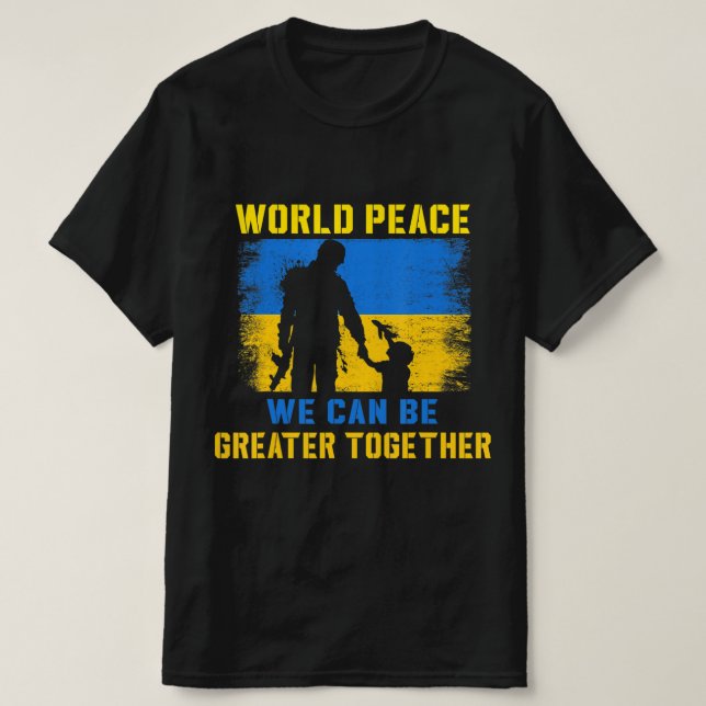 T-SHIRT LES FORCES TERRESTRES UKRAINIENNES EMBLENT L'ARMÉE (Design devant)