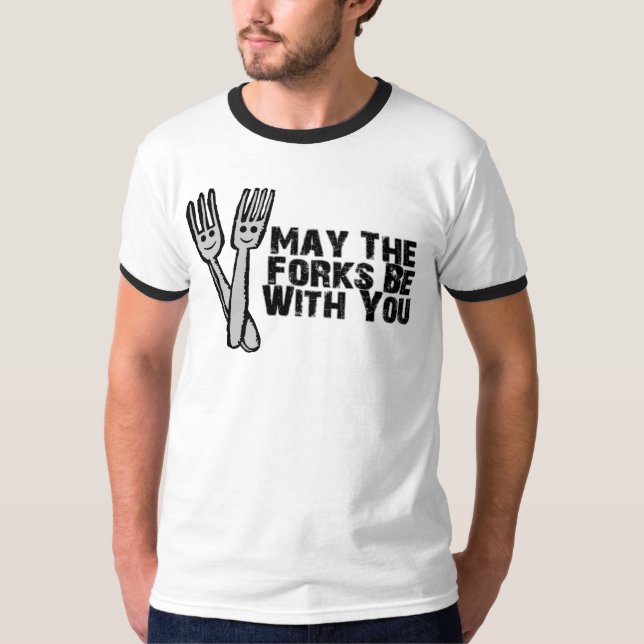 T-shirt Les fourchettes soient avec vous (Devant)