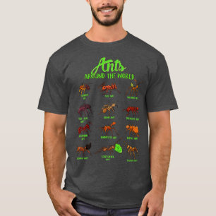T-shirt Les fourmis du monde entier espèces de fourmis