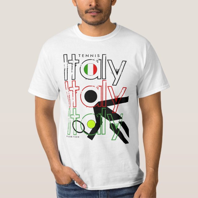 T-shirt Les Français de tennis de l'Italie ouvrent le (Devant)