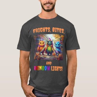 T-shirt Les frayeurs, les morsures et les lumières arc-en-