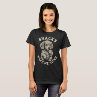 T-shirt Les friandises me rendent plus gentil chiot labrad