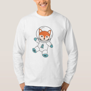 T-shirt Les Fuchs Volent Dans L'Espace En Tant Que Rocket