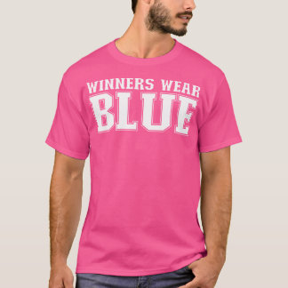 T-shirt Les gagnants portent Blue Spirit Wear Team Jeu Cou