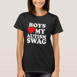 T-shirt Les garçons aiment mon autisme Swag