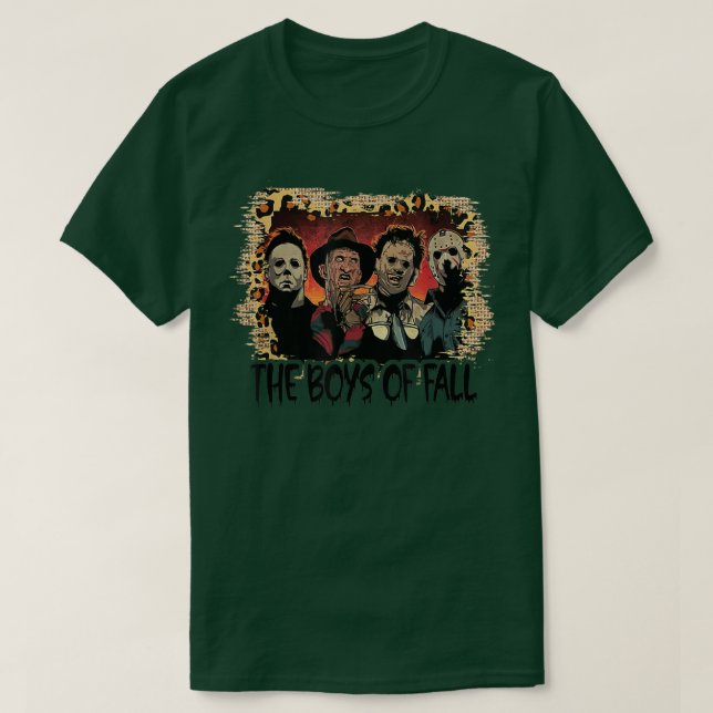 T-shirt Les Garçons De Automne Horreur Halloween Film Vint (Design devant)