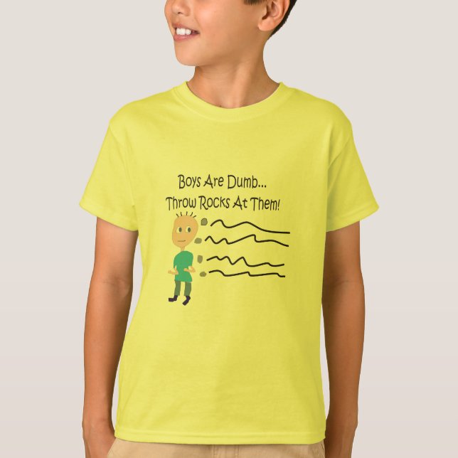 T-shirt Les garçons sont les "roches muettes de jet à eux (Devant)