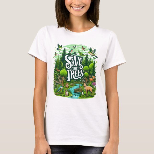 T-shirt Les Gardiens de la Forêt : Sauvez nos arbres (Devant)