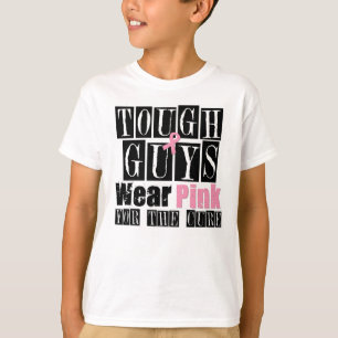 T-shirt Les gars durs de cancer du sein portent le rose