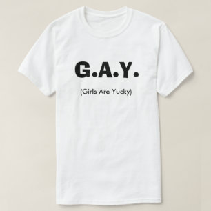 T-shirt Les Gay Club Les Filles Sont Yucky Drôle LGBT Que
