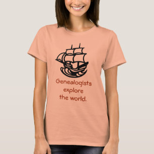 T-shirt - Les généalogistes découvrent le monde