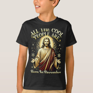 T-shirt Les gens cool sont nés en décembre Christian Noël