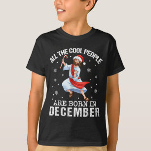 T-shirt Les gens cool sont nés en décembre Christian Noël