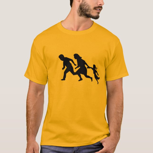 T-shirt Les gens courant sur l'autoroute (Devant)