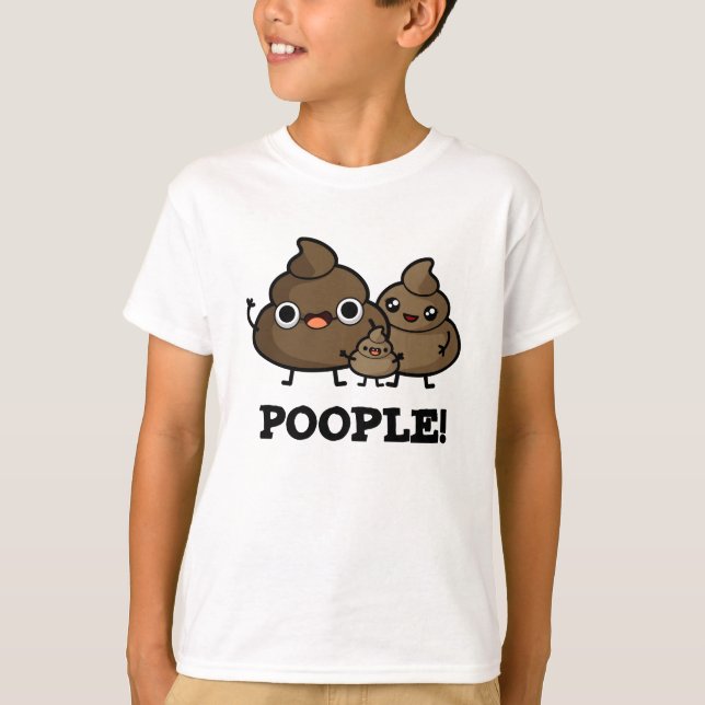 T-shirt Les gens Drôle Poop Les gens Pun (Devant)