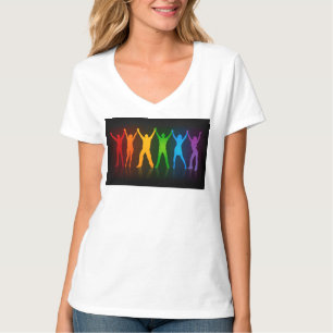 T-shirt Les gens du groupe de SlipperyJoe se tenant la mai