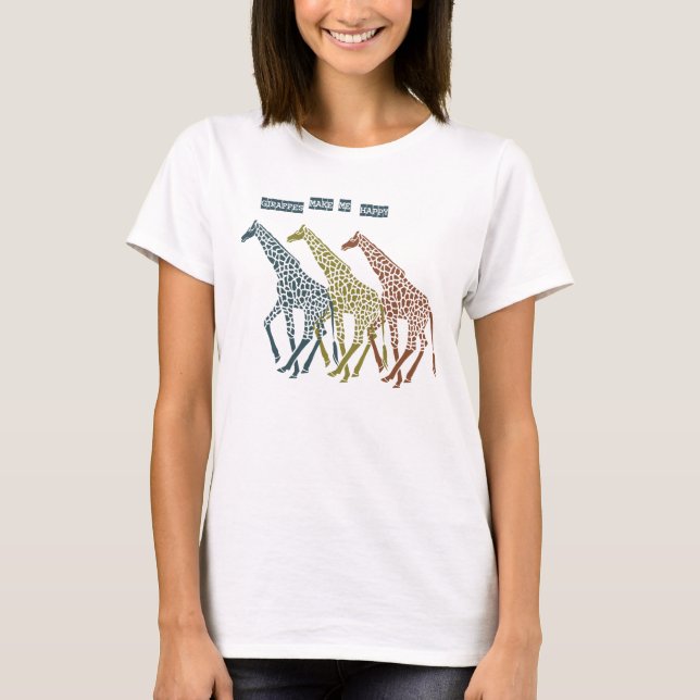 T-shirt Les girafes me rendent heureux (Devant)