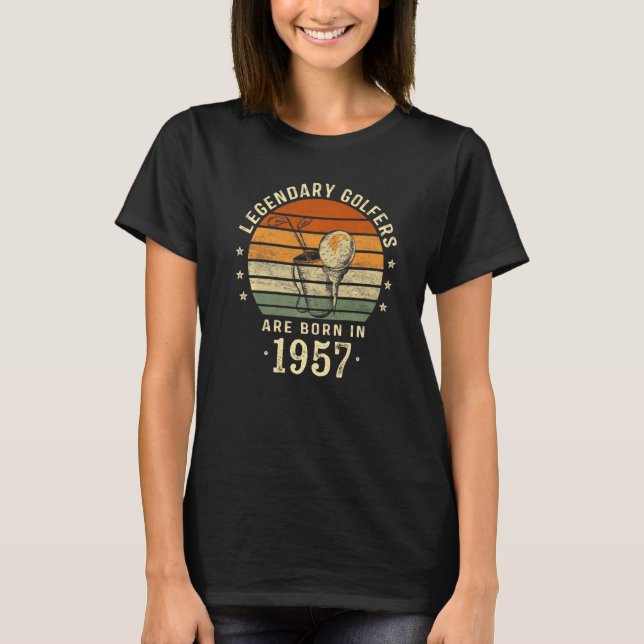 T-shirt Les Golfeurs Légendaires Sont Nés En 1957 65e Anni (Devant)