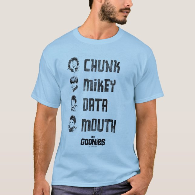 T-shirt Les Goonies | Couche, Mikey, Données, Bouche (Devant)