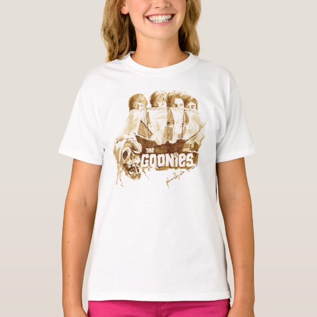 T-shirt Les Goonies Pirate Ship Aquarelle Graphique (Devant)